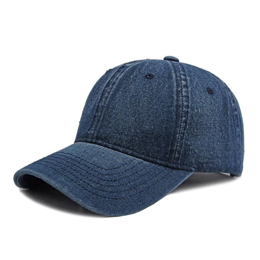 (dark blue) Denim Hat Men Women Spring Summer Light Board Baseball Cap Peak Cap