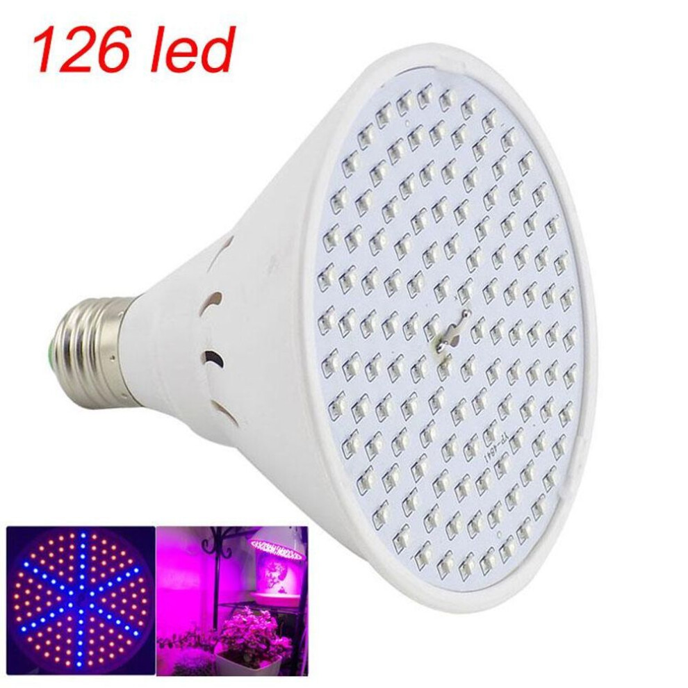 (as the picture, 126 led) Full Spectrum Plant Grow Led Light Bulbs Lamp Lighting for Vegs Hydro Flower Veg Indoor Garden E27 Phyto Growbox