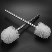 (As show, One size) 3 Pack Toilet Spare Brush Brush Head White Stainless Steel Toilet Brush Spare Toilet Brush Toilet B