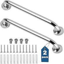 (18inches, One size) 2 Pack Shower Grab Rail,stainless Steel Bathroom Grab Bar, Grab Bars Elderly compatible with Bathroom