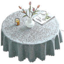 (gray blue - lace, One size) Waterproof Microfiber Tablecloths, Round Tablecloths For Outdoor And Interior Trim Cloth