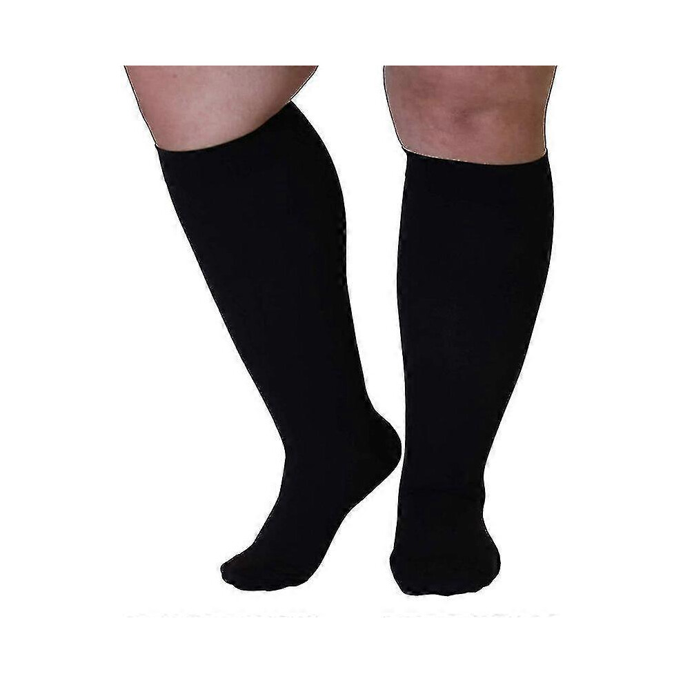 (4Xl, One Size) Plus Size Compression Socks 20-30 Mmhg Wide Calf Extra Large 5062994708787