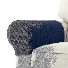 (Tibetan blue, One size) 2 Pcs Stretch Armrest Covers Spandex Jacquard Arm Covers Soft And Elastic Protector For Chairs Couch Sofa Armchair Slipcovers Recliner Sofa