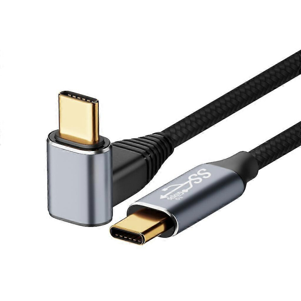 (As Show, One Size) 100W Right Angle Usb C To Usb C Cable,0.5M-3M Usb C To C Type-C Fast Charging 5063595943324