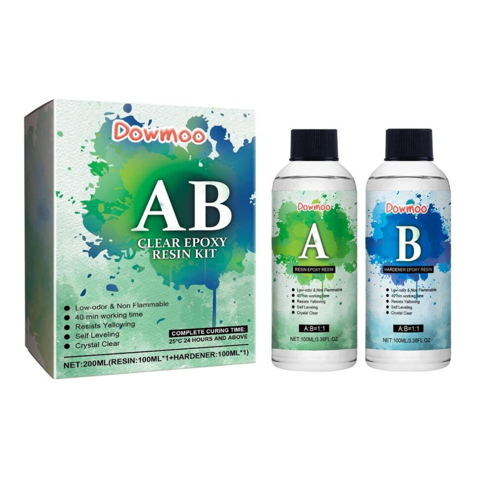 (as the picture) Epoxy Resin,epoxy Resin Crystal Clear-not Yellowing And No Bubble Self Leveling Easy Mix 1:1 Casting & Coating For Diy Jewelry Making Of The Art R