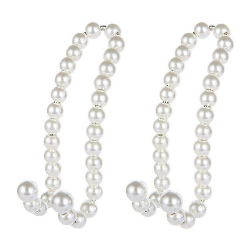 (As Show, One Size) 2Pcs Car Seat Headrest Hooks, Car Hangers Organizer Portable Pearl Hanger Car Hook Hanger 5093442616095