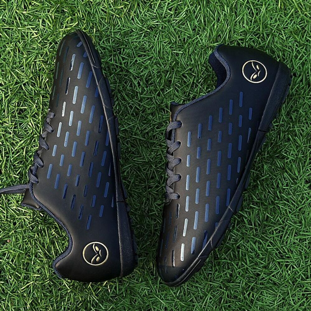 (black,gold, 39) Children&apos;s Football Boots Leather Short Nail Professional Training Young Outdoor Men&apos;s Football Shoes