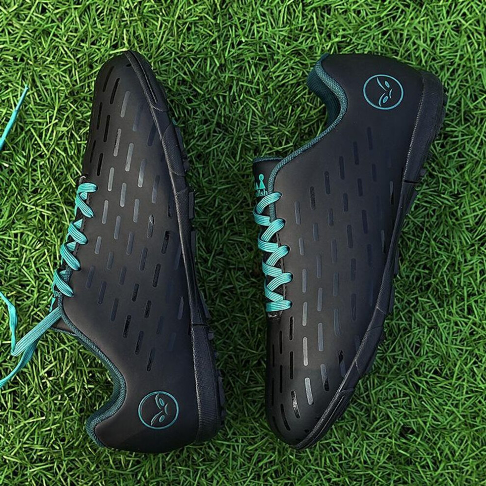 (black,dark green, 42) Children&apos;s Football Boots Leather Short Nail Professional Training Young Outdoor Men&apos;s Football Shoes