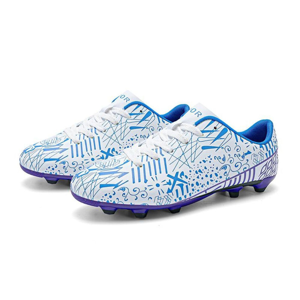 (white, 37) 33-45 Unisex Football Shoes Large Size Football Shoes Men&apos;s Training Special Children&apos;s Long Nail Ag Children&apos;s Competition Training Fo