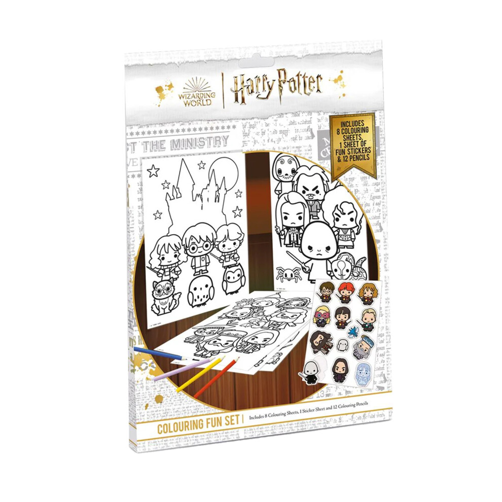 New Harry Potter Chibi Colouring Set