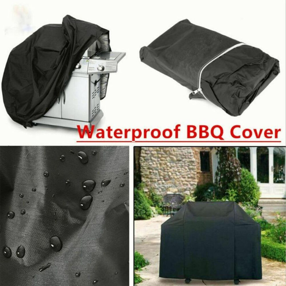 (black, 170x61x117cm) Xs-xxxl Bbq Covers Heavy Duty Waterproof Patio Barbecue Gas Smoker Grill Garden
