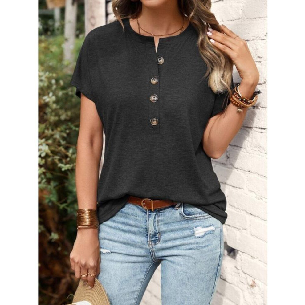 (black, S) 2023 Spring Summer Women&apos;s Clothing TOP Fashion Short Sleeve T-shirts and Tops