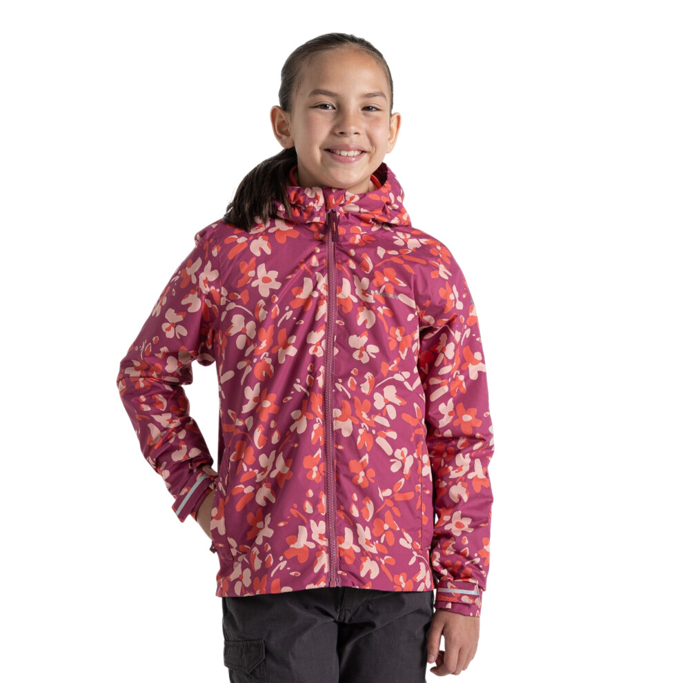 (11-12 Years, Dusky Hibiscus) Craghoppers Childrens/Kids Sylvie Floral Waterproof Jacket