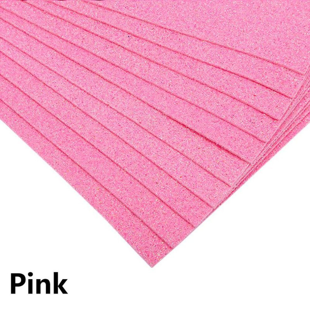 (pink, one size) 10pcs Kids A4 Sponge Sheet Eva Foam Paper Handmade Material Glitter Crafts Diy