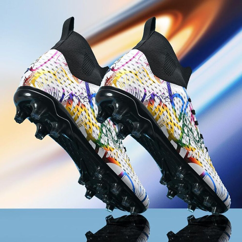 (white, 38) Men Soccer Shoes Kids Football Boots Women Professional Soccer Cleats Antiskid Chaussure Football FG Outdoor Football Shoes