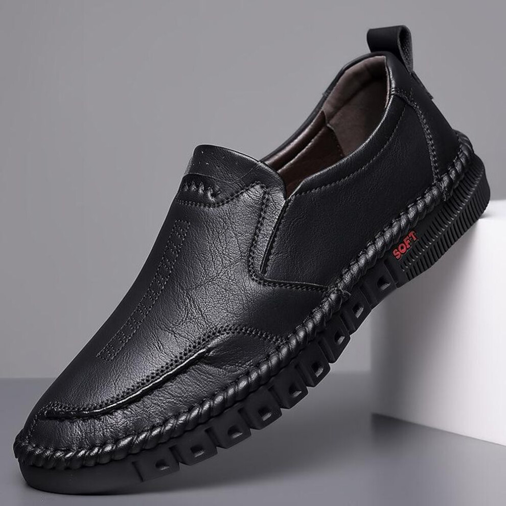 (black, 41) Men&apos;s Business Leather Shoes Moccasin Shoes Breathable Men&apos;s Casual Loafers Comfortable Shoes For Men 2023 Summer Men&apos;s Sneakers