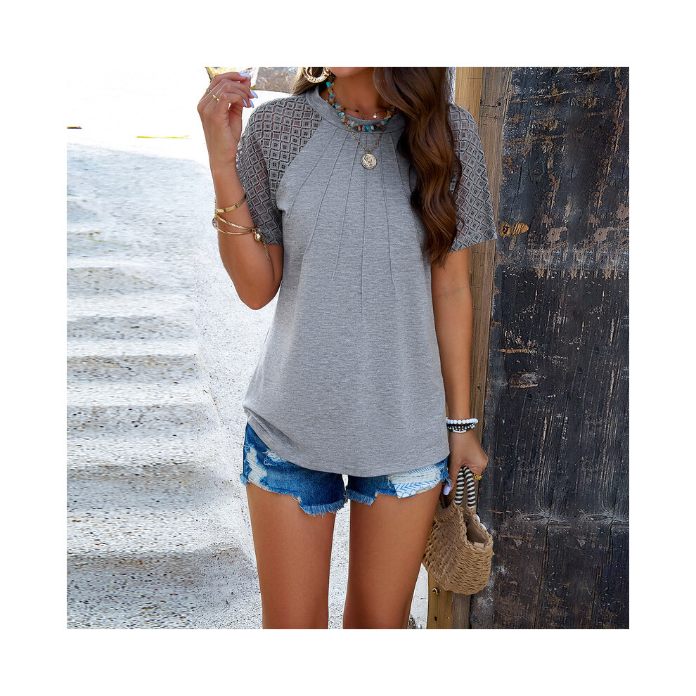 (BKK088-2, S) Solid Casual Loose Blouses For Women Fashion  Summer Vintage Women's Oversized Shirts And Blouses Elegant Youth Female Tops
