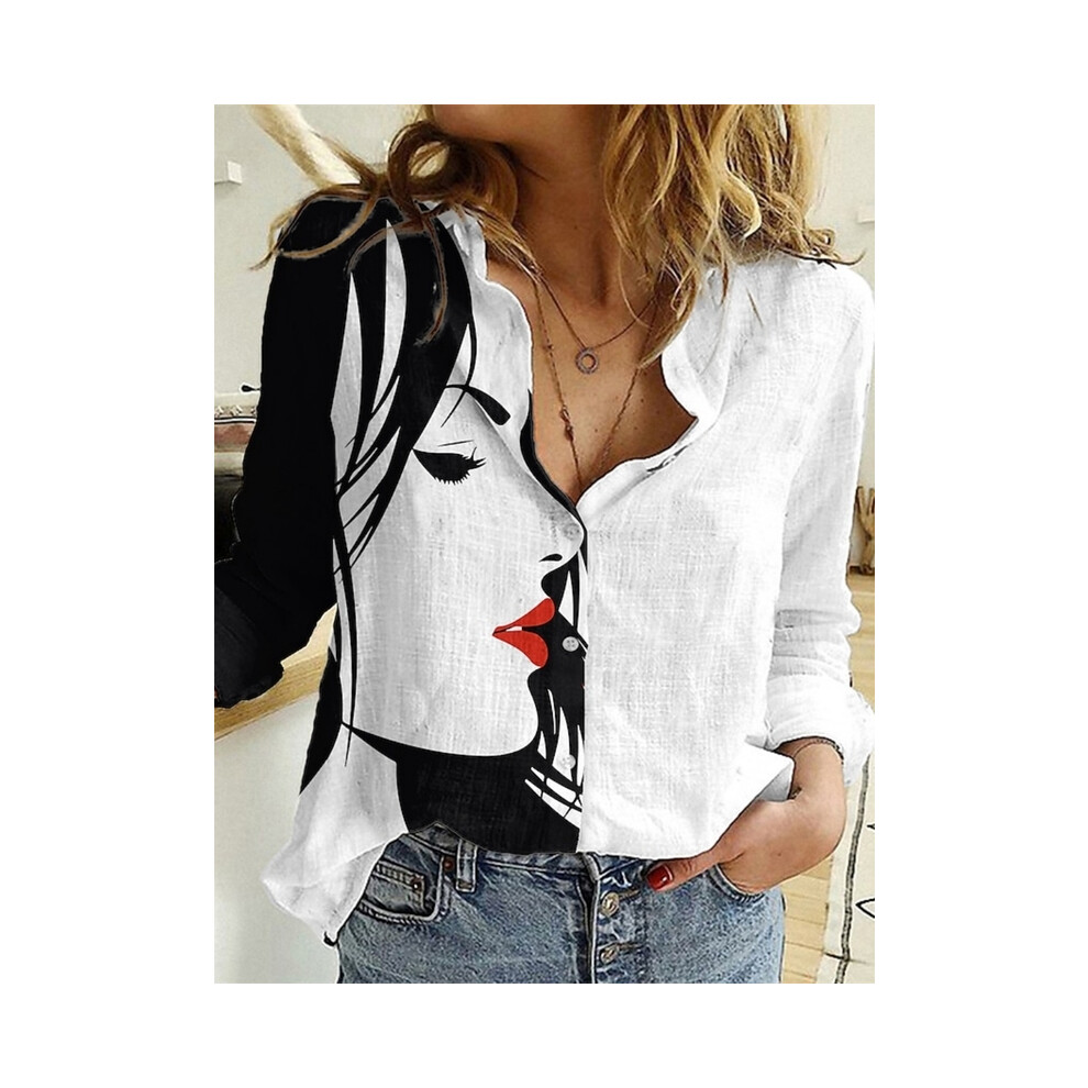 Maxpower (Beige, 5XL) Temperament Loose Blouse Fashion Casual Woman Shirt Elegant Long Sleeve Shirt Woman Holiday Weekend Top