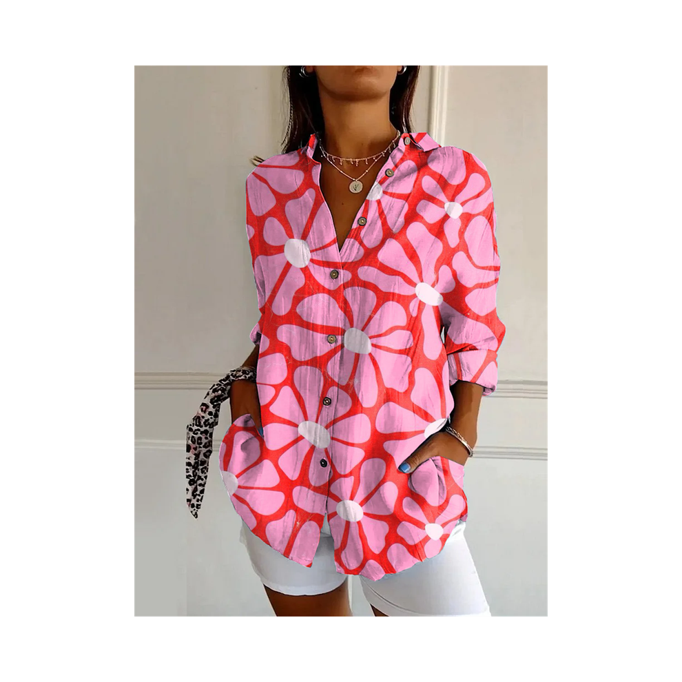 Maxpower (Yk1584, S) New Women's Shirt Summer European And American Trend Half-Sleeved Shirt Leopard Print 3D Shirt Fashion Beach Fg Shirt N