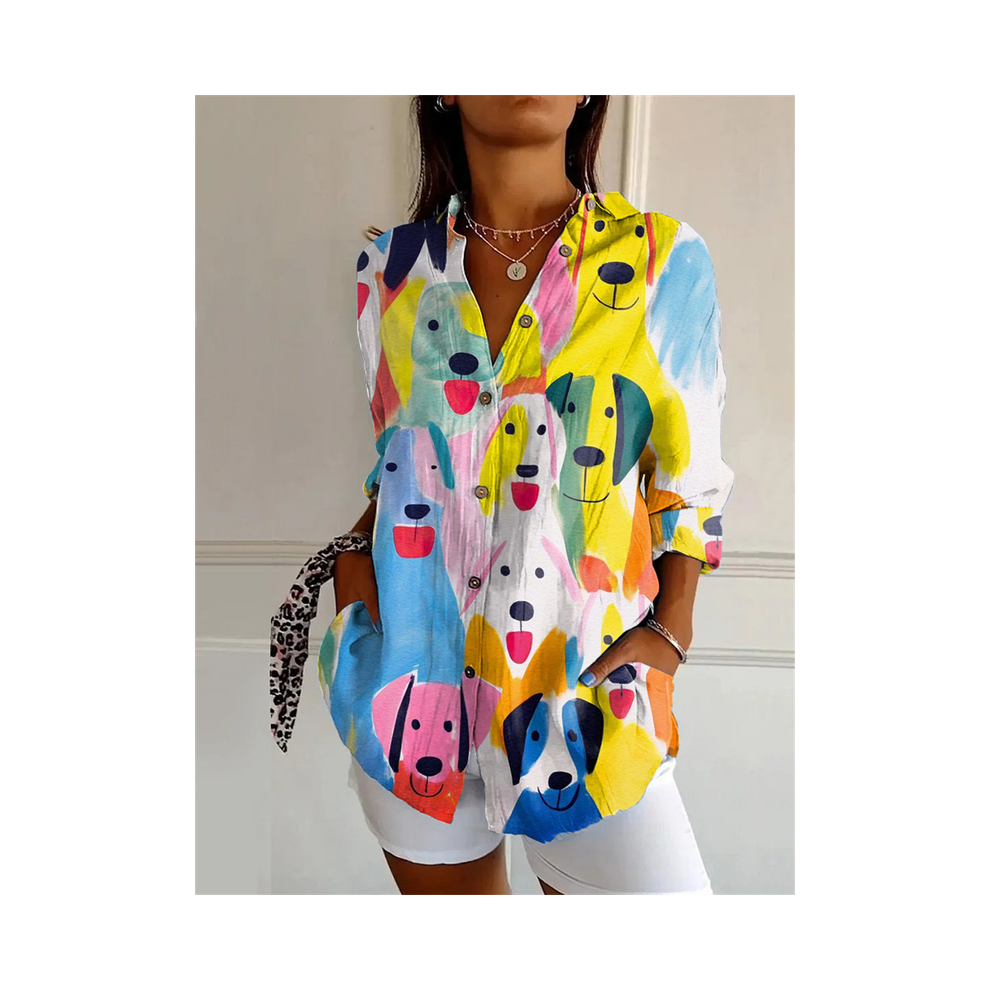 Maxpower (Yk1863-, Xxl) New Women's Shirt Summer European And American Trend Half-Sleeved Shirt Leopard Print 3D Shirt Fashion Beach Fg Shirt N