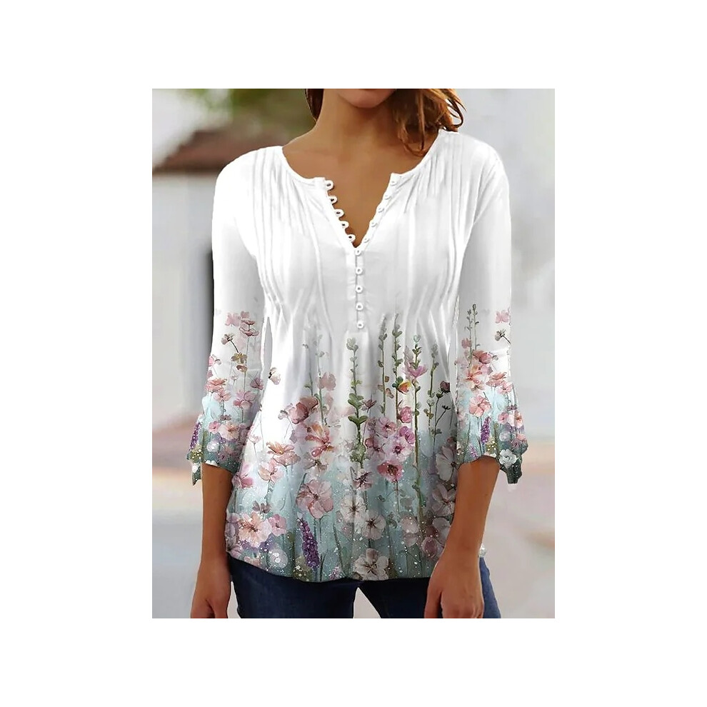 Maxpower (Beige, 5XL) Temperament Women Shirt Casual Weekend Holiday Shirt Women Long Sleeves Loose Elegant Shirt Women Top