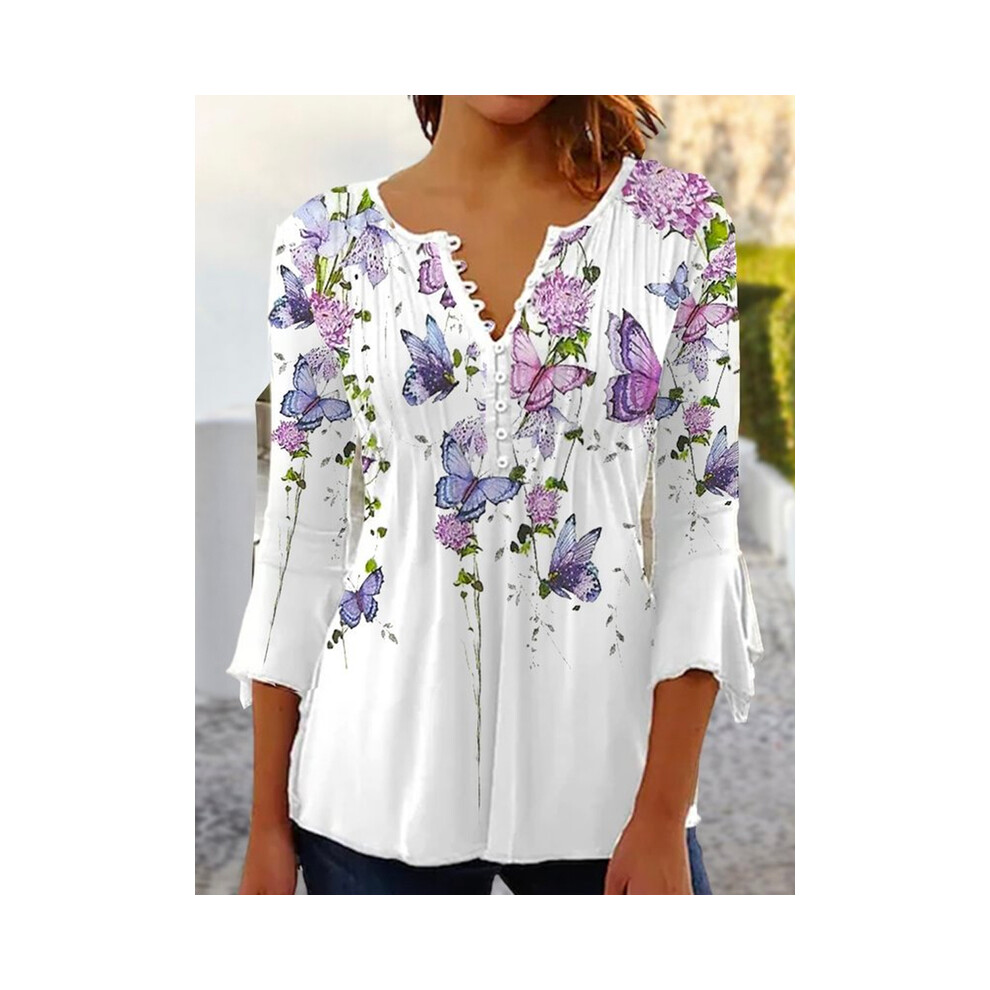 Maxpower (Purple, Xxl) Temperament Women Shirt Casual Weekend Holiday Shirt Women Long Sleeves Loose Elegant Shirt Women Top