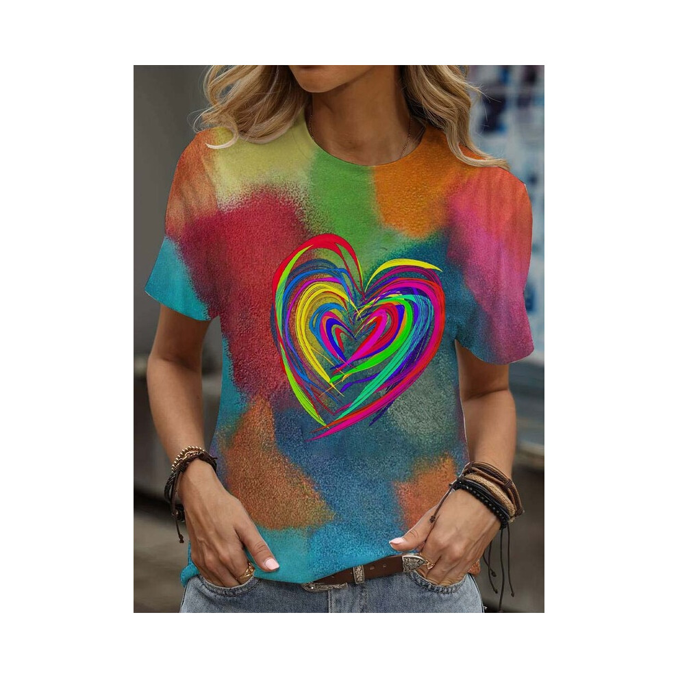 Maxpower (9022, Xxl) Print Tees Casual Street Tops Camisetas Woman Clothing Summer Short Sleeve Women's T-Shirt Ropa De Mujer Ofertas Chic