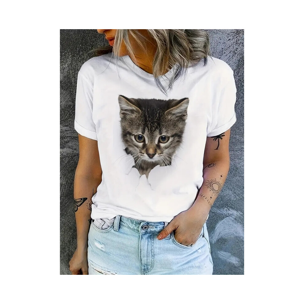 Maxpower (9097, M) Print Tees Casual Street Tops Camisetas Woman Clothing Summer Short Sleeve Women's T-Shirt Ropa De Mujer Ofertas Chic