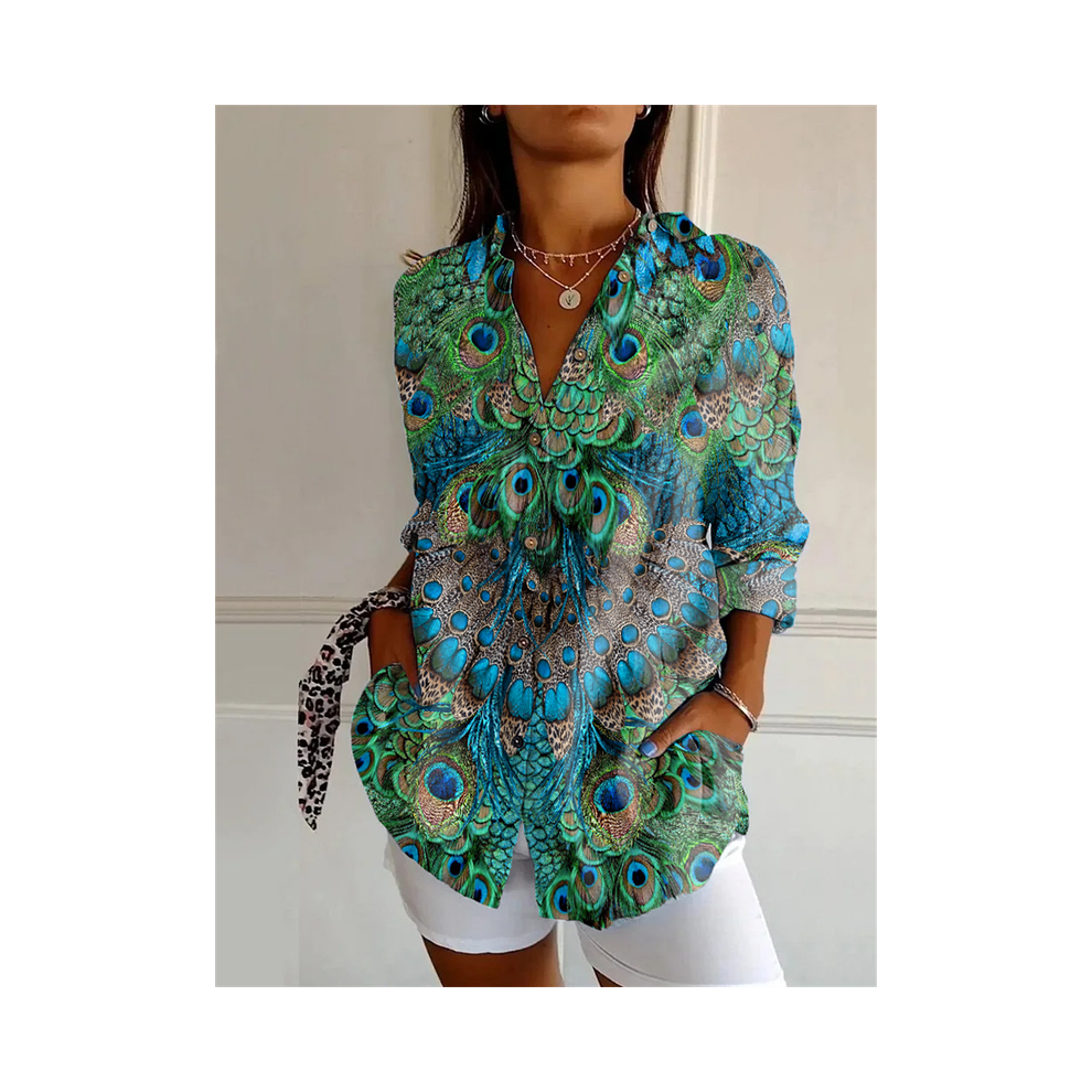 Maxpower (Yk1785, Xxxl) New Women's Long Shirt Summer European And American Trendy Half-Sleeved Shirt Tiger Pattern Printed 3D Shirt