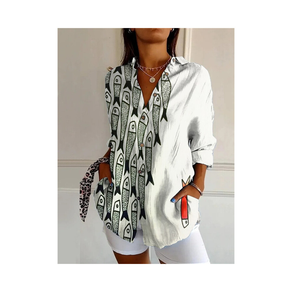Maxpower (Yk1796-, Xxxl) New Women's Long Shirt Summer European And American Trendy Half-Sleeved Shirt Tiger Pattern Printed 3D Shirt