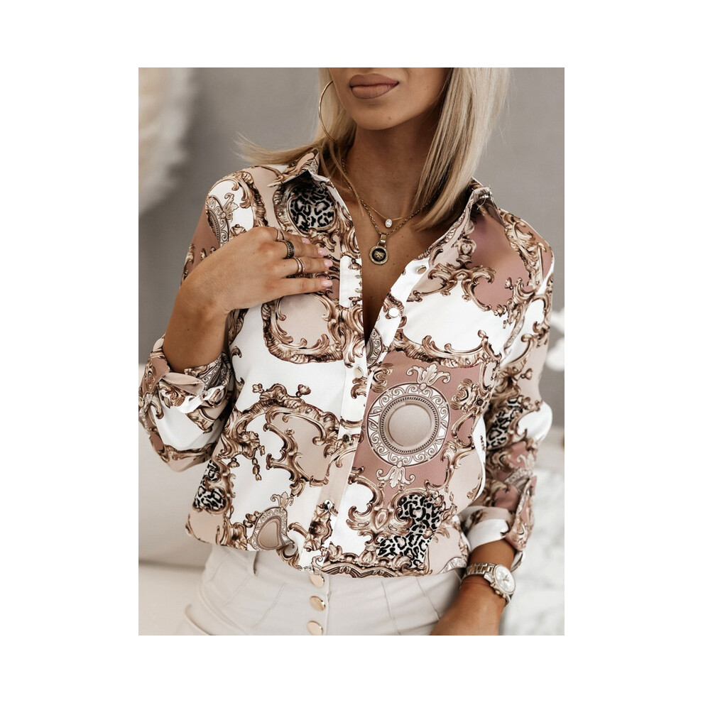 (6, S) Vintage Blouse Shirt Tops Elegant Long Sleeve Loose Womens Blouses Camisas De Mujer Spring Autumn Streetwear Women Clothes