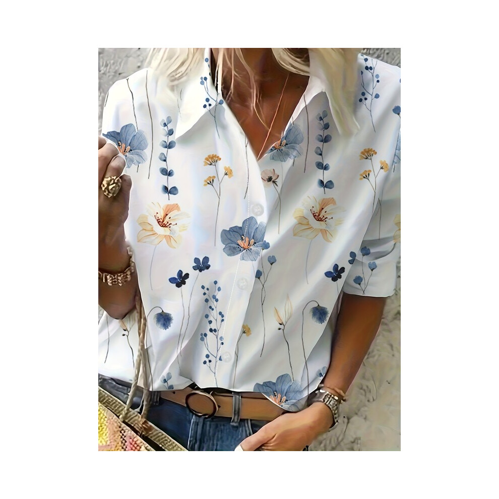 (Apricot, L) Fashion Long Sleeve Shirt Women Tops And Blouses  Sping Autumn Casual Buttons Office Ladies Shirts For Women Top Femme
