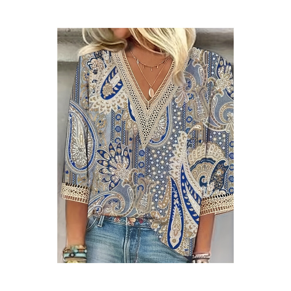 (Black & Silver, 1XL) Plus Size Temperament Loose Woman Shirt Fashion Casual Blouse Elegant Long Sleeve Woman Shirt Holiday Weekend Top