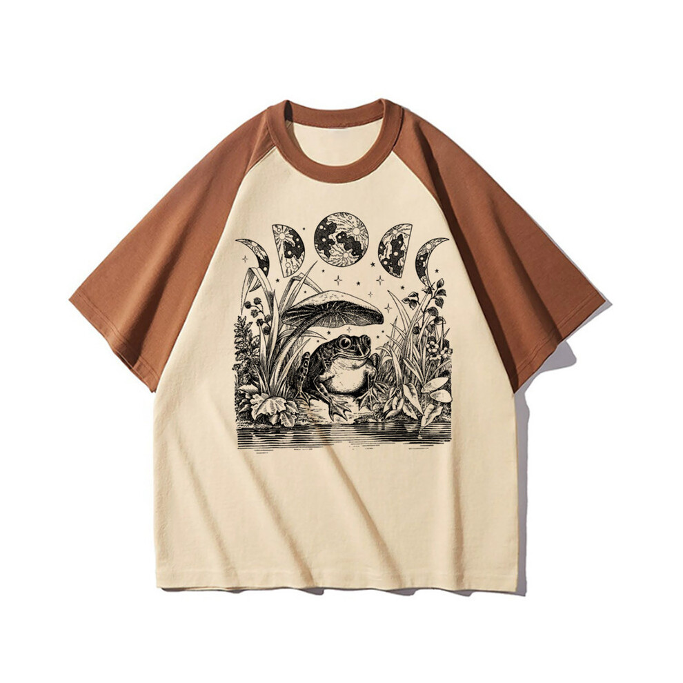 (60907, S) Cottagecore top women trendy pattern athleisure t shirt female manga Japanese anime clothes