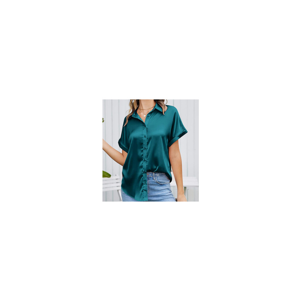 Maxpower (A, Xxl) Summer Trend Fashion Women's Casual Elegant Satin Long Sleeved Shirt Office Women's Shirts And Blouses Slim Femal Clothes