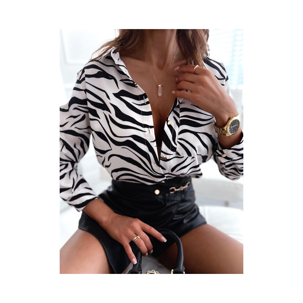 (24, S) Red And White Striped Shirt Womens Vintage Casual Shirts Lady Fall Commute Style Blouses Long Sleeve Fashion Oversize Top Gift