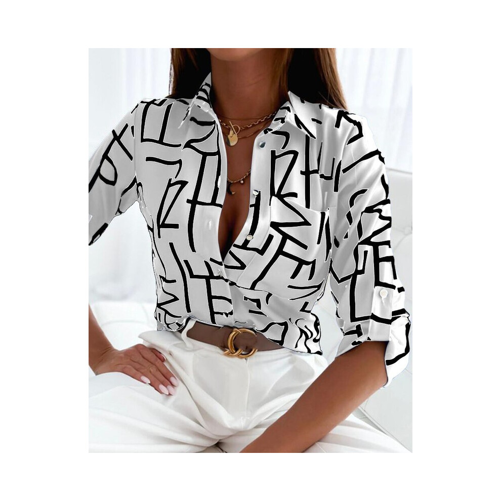 (34, S) Red And White Striped Shirt Womens Vintage Casual Shirts Lady Fall Commute Style Blouses Long Sleeve Fashion Oversize Top Gift