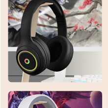 (Black) 2025 new head-mounted Bluetooth headset private model hot wireless plug-in card e-sports game music