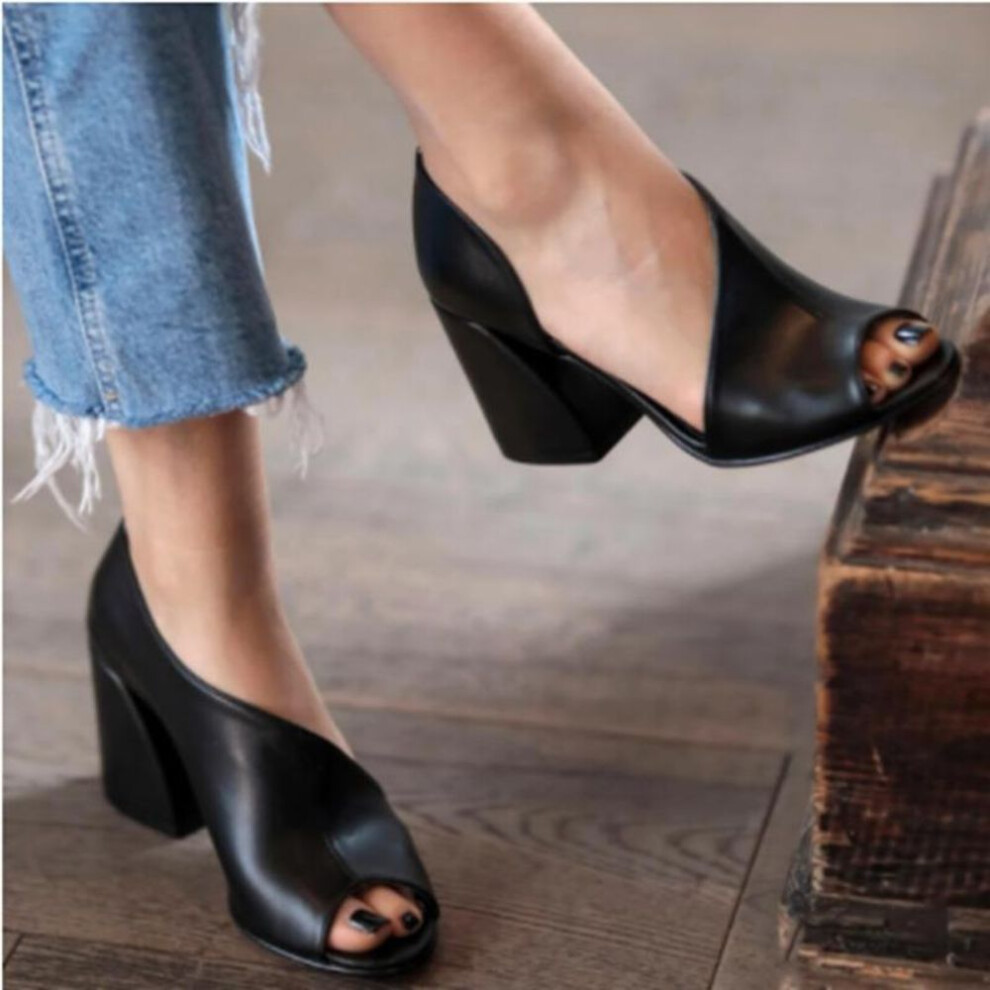 (black, 39) Fashion Shoes Women Sandals Open Toe Sandals Woman Sexy Sandals Ladies Casual High Heel Elegant Female Footwear