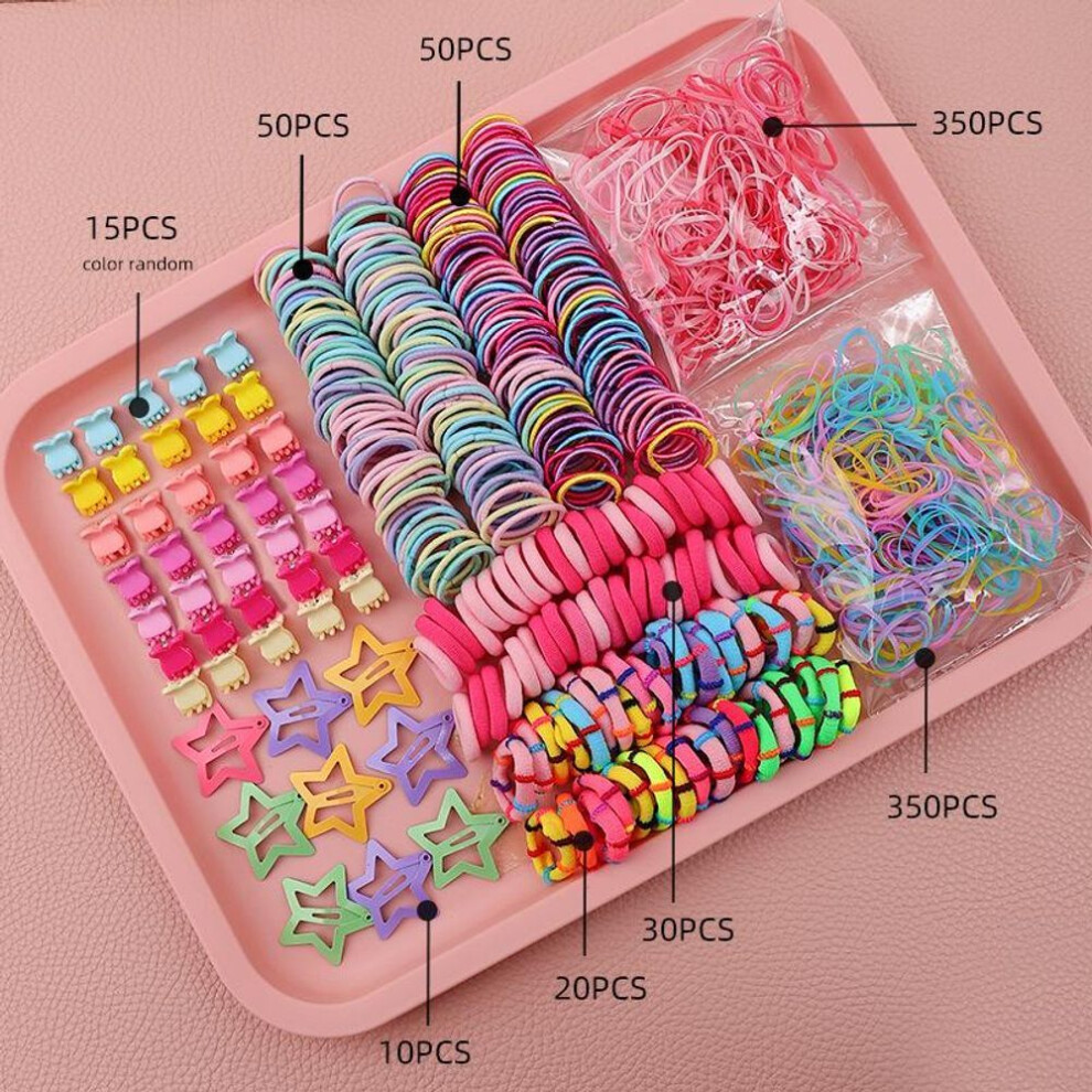 (as the picture) 875pcs Headwear, Hair Clip, Hair Clip Combination Gift , Women&apos;s Hair Loop, Edge Clip, Hair Accessory,  Multi Style Hair Accessory Set (no Box)
