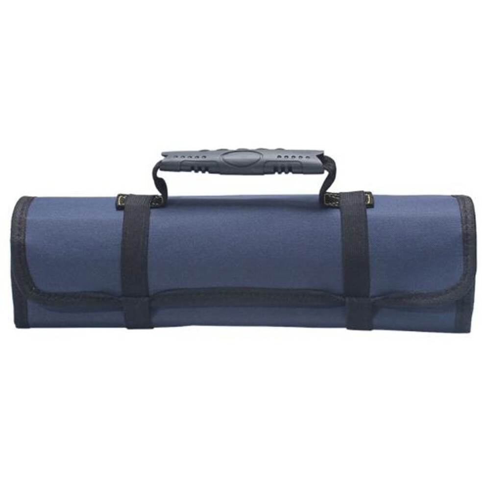 (blue) Puntos Portable Oxford Cloth Electrician Repairing Tools Storage Roll Bag Organizer