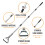 Long Handled Flexible Oscillating Hoe Adjustable Head Weeder Stirrup Garden Tool 7