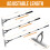 2 in 1 Garden Long Handle Thatch Rake/Oscillating Stirrup Hoe Weeder Lawn Rake 2
