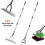 2 in 1 Garden Long Handle Thatch Rake/Oscillating Stirrup Hoe Weeder Lawn Rake 1