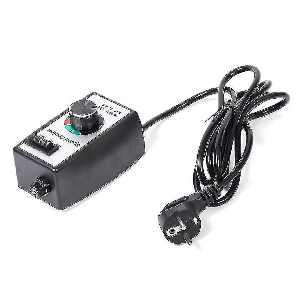 (As Show, One Size) Eu Plug 230V Stepless Motor Speed Controller Fan Governor Switch Dimmer Adjuster 5063595948619