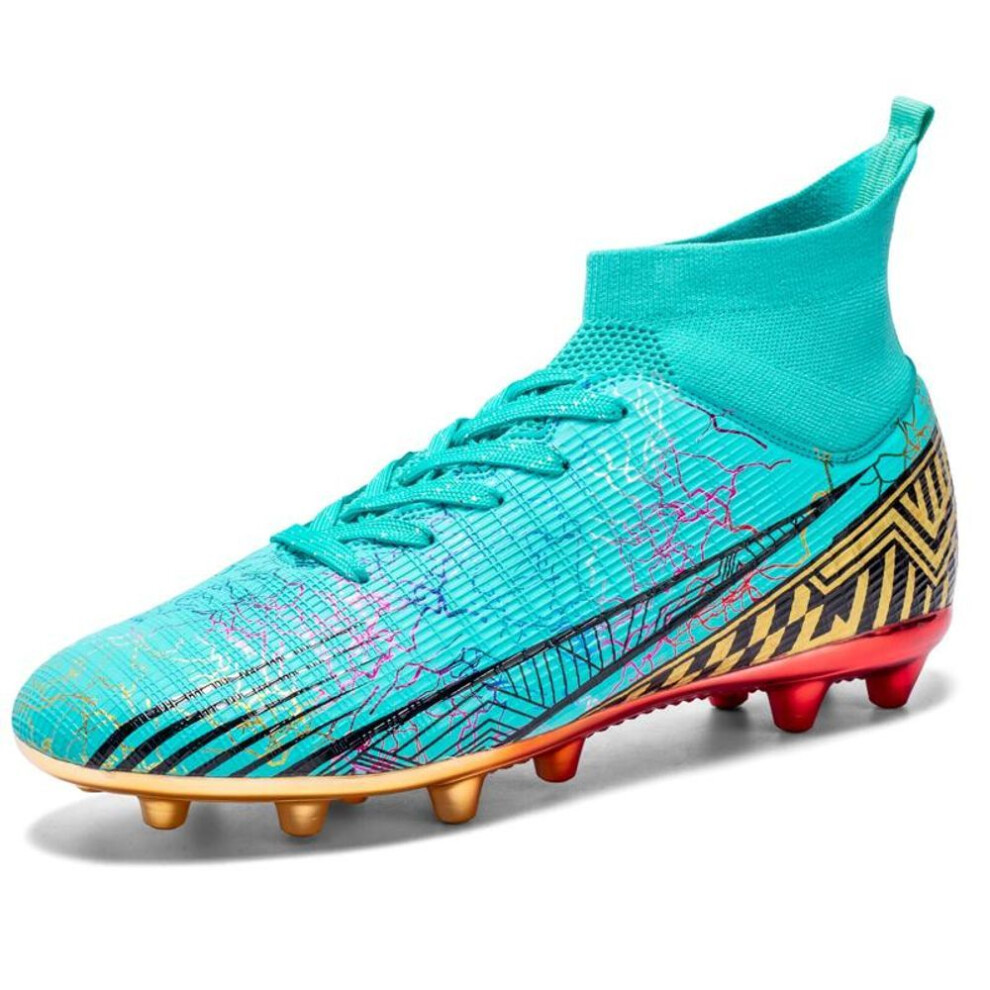 (green, 41) Fashion Unisex Soccer Shoes Football Cleats Soccer Ankle Boots Youth Training Sneakers Outdoor Sports Shoes Ronaldo