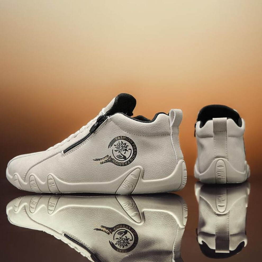 (beige, 40) Solid Color Men Driving Shoes Spring And Autumn New Style Breathable Men&apos;s Peas Shoes Sneakers Business Shoes Work Shoes Winter Men&apos;s