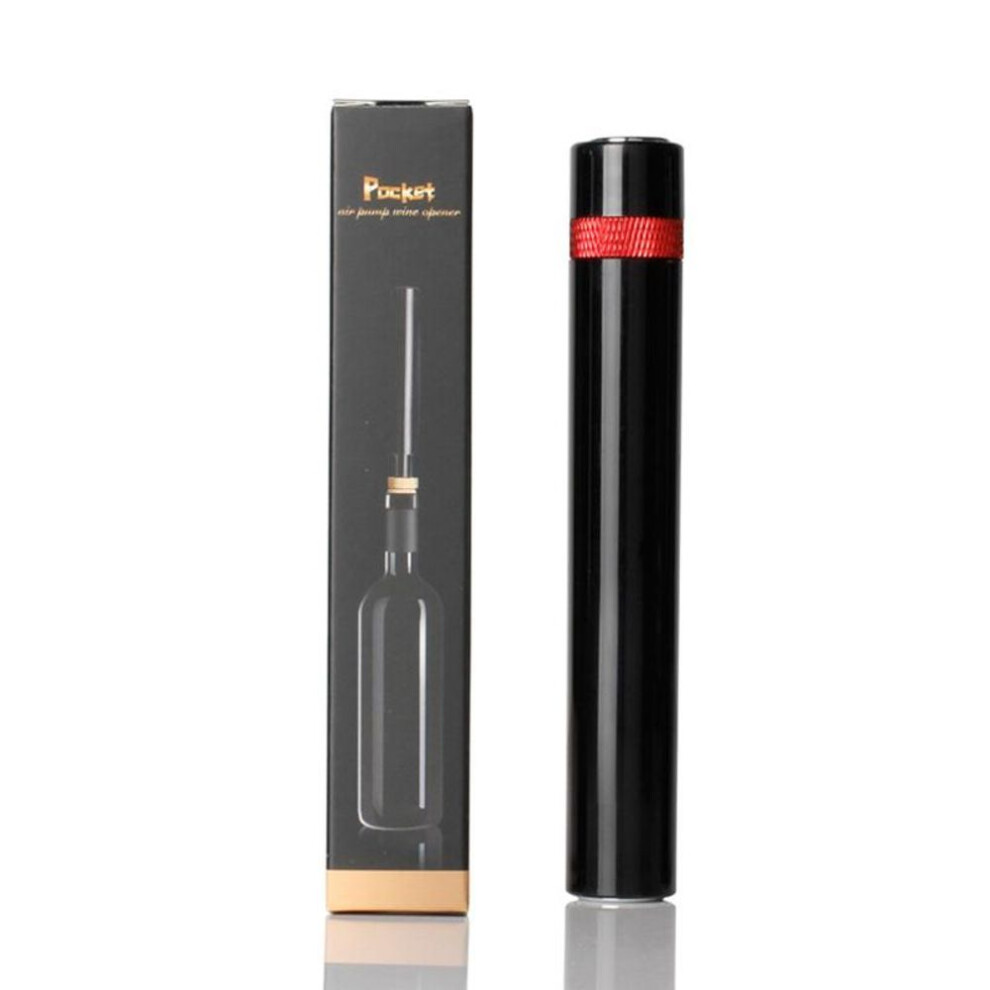 (red) Air Pump Wine Bottle Opener Safety Portable Wine Corkscrew Stainless Steel Pin Wine Cork Remover Wine Accessories
