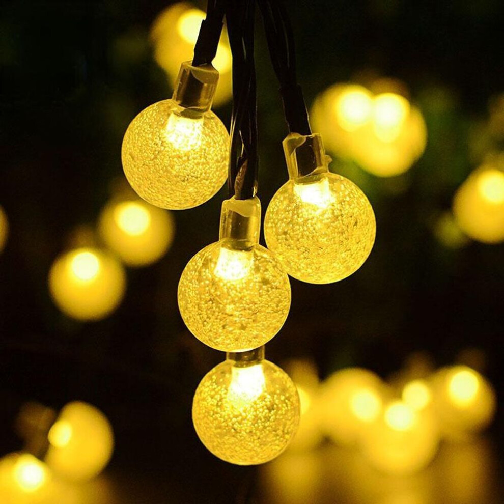 (warm white, 30LED(6.5M)) Solar String Light Globe Light Outdoor Solar Powered Led Fairy Lights Waterproof Solar Landscape Lamp Lighting For Garden Patio Lawn Yard Decor