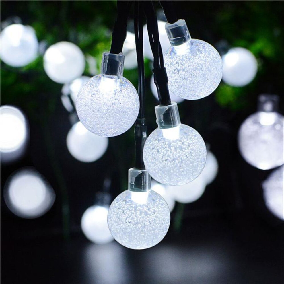 (white, 20LED(5M)) Solar String Light Globe Light Outdoor Solar Powered Led Fairy Lights Waterproof Solar Landscape Lamp Lighting For Garden Patio Lawn Yard Decor